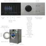 Máy giặt Casper 9.5 kg Inverter WF-95VG5 - Ảnh 9
