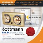 Đèn sưởi 2 bóng Kottmann – K2BNV treo tường - Ảnh 2