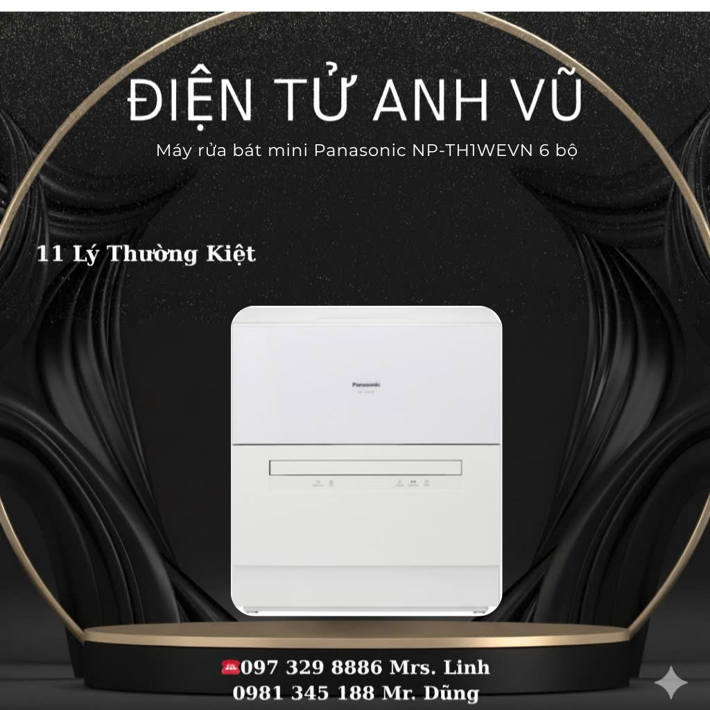 1. NP-TH1WEVN Máy rửa bát mini 6 bộ Panasonic NP-TH1WEVN - Ảnh 1