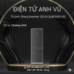 Tủ lạnh Sharp Inverter 323 lít SJ-BF330V-DG