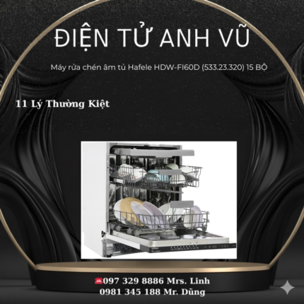 Máy rửa bát âm tủ 15 bộ Hafele HDW-FI60D (533.23.320)