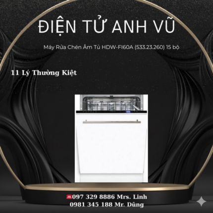 Máy rửa bát âm tủ 15 bộ Hafele HDW-FI60A (533.23.260)