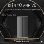 Tủ lạnh side by side Sharp Inverter 532 lít SJ-SBX530V-SL