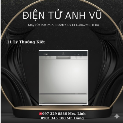 Máy rửa bát mini 8 bộ Electrolux EFC3862MS