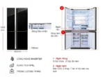 Tủ lạnh Sharp Inverter 605 lít Multi Door SJ-FX688VG-BK - Ảnh 7