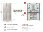 Tủ lạnh Sharp Inverter 607 lít Multi Door SJ-FXPI689V-RS - Ảnh 7