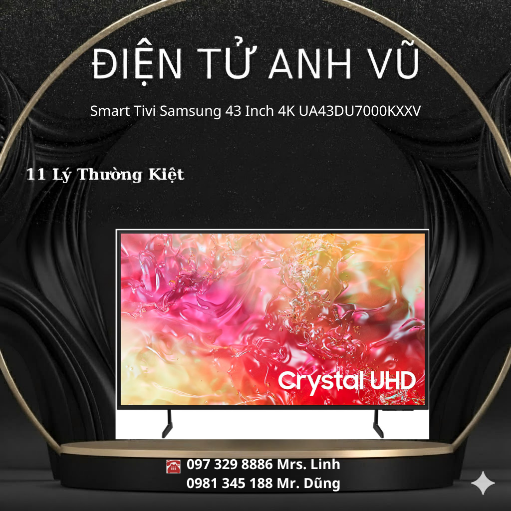 2. UA43DU7000KXXV Smart Tivi Samsung UHD 4K 43 inch UA43DU7000KXXV - Ảnh 1