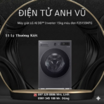 Máy giặt LG AI DD™ Inverter 15kg màu đen F2515SNTG