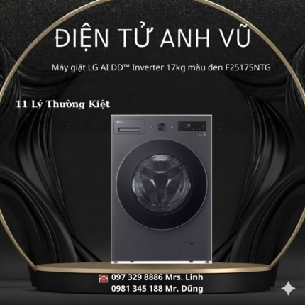 Máy giặt LG AI DD™ Inverter 17kg màu đen F2517SNTG